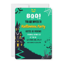 Uitnodiging voor Cute Ghost & Haunted House Hallow