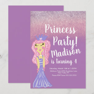 Uitnodiging voor Cute Princess-feestje
