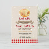 Uitnodiging voor cutie pie-feestje (Staand voorkant)