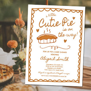 Uitnodiging voor Cutie Pie Herfst Baby Shower