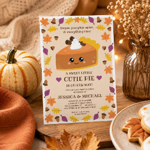 Uitnodiging voor Cutie Pie Herfst Baby Shower