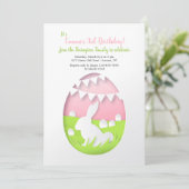 Uitnodiging voor Cutout Easter Egg (Staand voorkant)