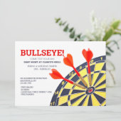 Uitnodiging voor Dartbord (Staand voorkant)