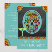Uitnodiging voor Day Of The Dead Cocktailparty (Voorkant / Achterkant)