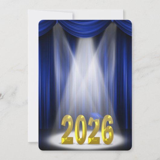 Uitnodiging voor de afstudeerceremonie van Blue an (Voorkant)
