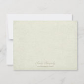 Uitnodiging voor de avondbruiloft  / Antiek Lijst (Achterkant)