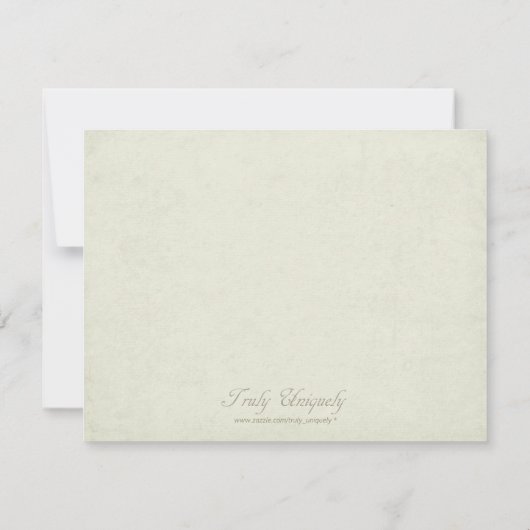 Uitnodiging voor de avondbruiloft  / Antiek Lijst (Achterkant)