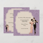 uitnodiging voor de avondeten- en danspartner (Voorkant / Achterkant)