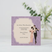 uitnodiging voor de avondeten- en danspartner (Staand voorkant)