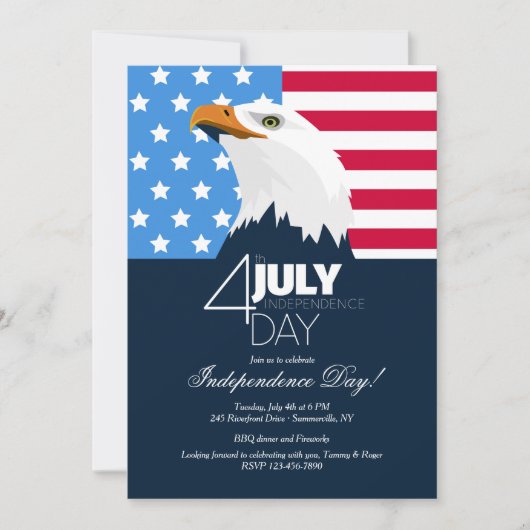 Uitnodiging voor de Bald Eagle Independence Day (Voorkant)