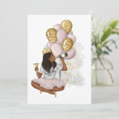 Uitnodiging voor de beste dag van de bevalling (Staand voorkant)