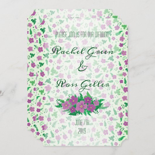  uitnodiging voor de bruiloft (Voorkant / Achterkant)