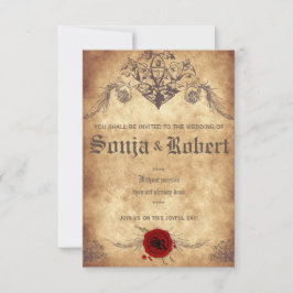  uitnodiging voor de bruiloft Medieval Fantasy