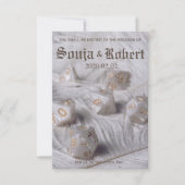  uitnodiging voor de bruiloft RPG Dice (Voorkant)