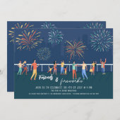 Uitnodiging voor de buurt vuurwerkshow (Voorkant / Achterkant)