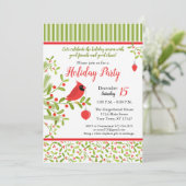 Uitnodiging voor de Cardinal Holiday Party (Staand voorkant)