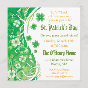 Uitnodiging voor de dag van de St. Patrick