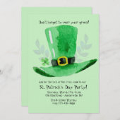 Uitnodiging voor de dag van de St. Patrick (Voorkant / Achterkant)