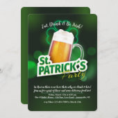 Uitnodiging voor de dag van de St. Patrick (Voorkant / Achterkant)