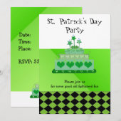 Uitnodiging voor de dag van de St. Patrick (Voorkant / Achterkant)