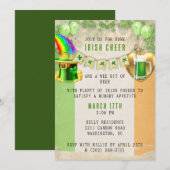 Uitnodiging voor de dag van de St. Patrick (Voorkant / Achterkant)