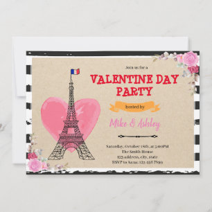Uitnodiging voor de dag van de valentijn van Parij