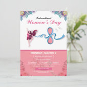 Uitnodiging voor de Dag van de Vrouw Sjabloon (Staand voorkant)