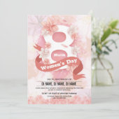 Uitnodiging voor de Dag van de Vrouw Sjabloon (Staand voorkant)