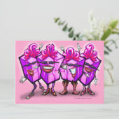 Uitnodiging voor de Dag van Meisjes (Staand voorkant)