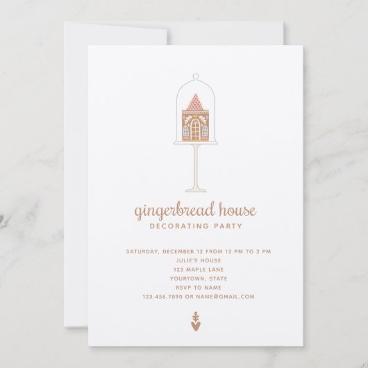 Uitnodiging voor de Decoratieve Partij van Gingerb (Voorkant)