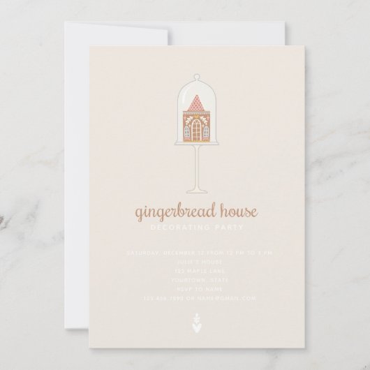 Uitnodiging voor de Decoratieve Partij van Gingerb (Voorkant)