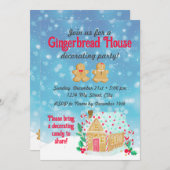 Uitnodiging voor de Decoratieve Partij van Gingerb (Voorkant / Achterkant)