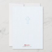 Uitnodiging voor de doop Kind van God Blauwe Jonge (Achterkant)