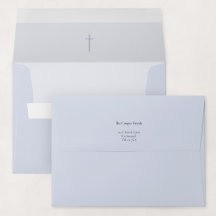 Uitnodiging voor de doop met het religieuze kruis