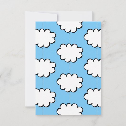 Uitnodiging voor de doop van Cloud on a String (Achterkant)