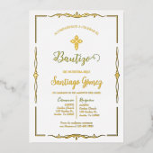 Uitnodiging voor de doop van een jongen (Voorkant)