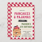  uitnodiging voor de douche in pancake (Voorkant / Achterkant)