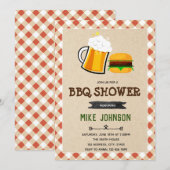 Uitnodiging voor de douche van Beer burger (Voorkant / Achterkant)