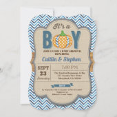 Uitnodiging voor de douche van een pompoenjongen (Voorkant)