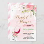 Uitnodiging voor de douche van wijnthema (Voorkant / Achterkant)