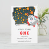 Uitnodiging voor de eerste verjaardag van het oran (Staand voorkant)