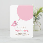 Uitnodiging voor de eerste verjaardag van Kleine V (Staand voorkant)