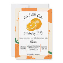Uitnodiging voor de eerste verjaardag van Little C