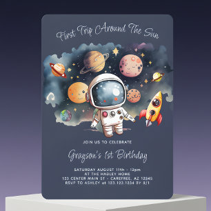 Uitnodiging voor de eerste verjaardag van planeten