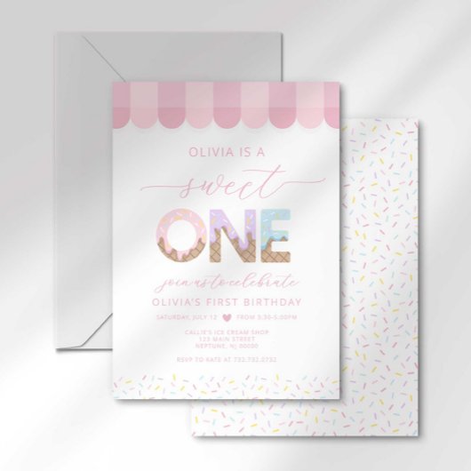 Uitnodiging voor de eerste verjaardag van Sweet On