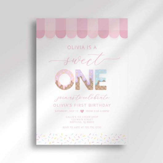 Uitnodiging voor de eerste verjaardag van Sweet On