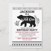 Uitnodiging voor de eerste verjaardag van Wild One (Voorkant)