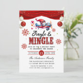 Uitnodiging voor de feestdag in Jingle & Mingle (Staand voorkant)
