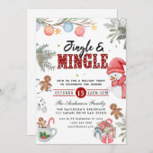 Uitnodiging voor de feestdag in Jingle & Mingle (Voorkant / Achterkant)