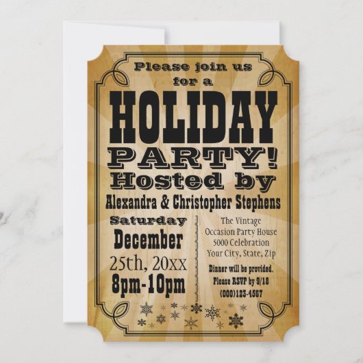 Uitnodiging voor de feestdag van het oude land (Voorkant)